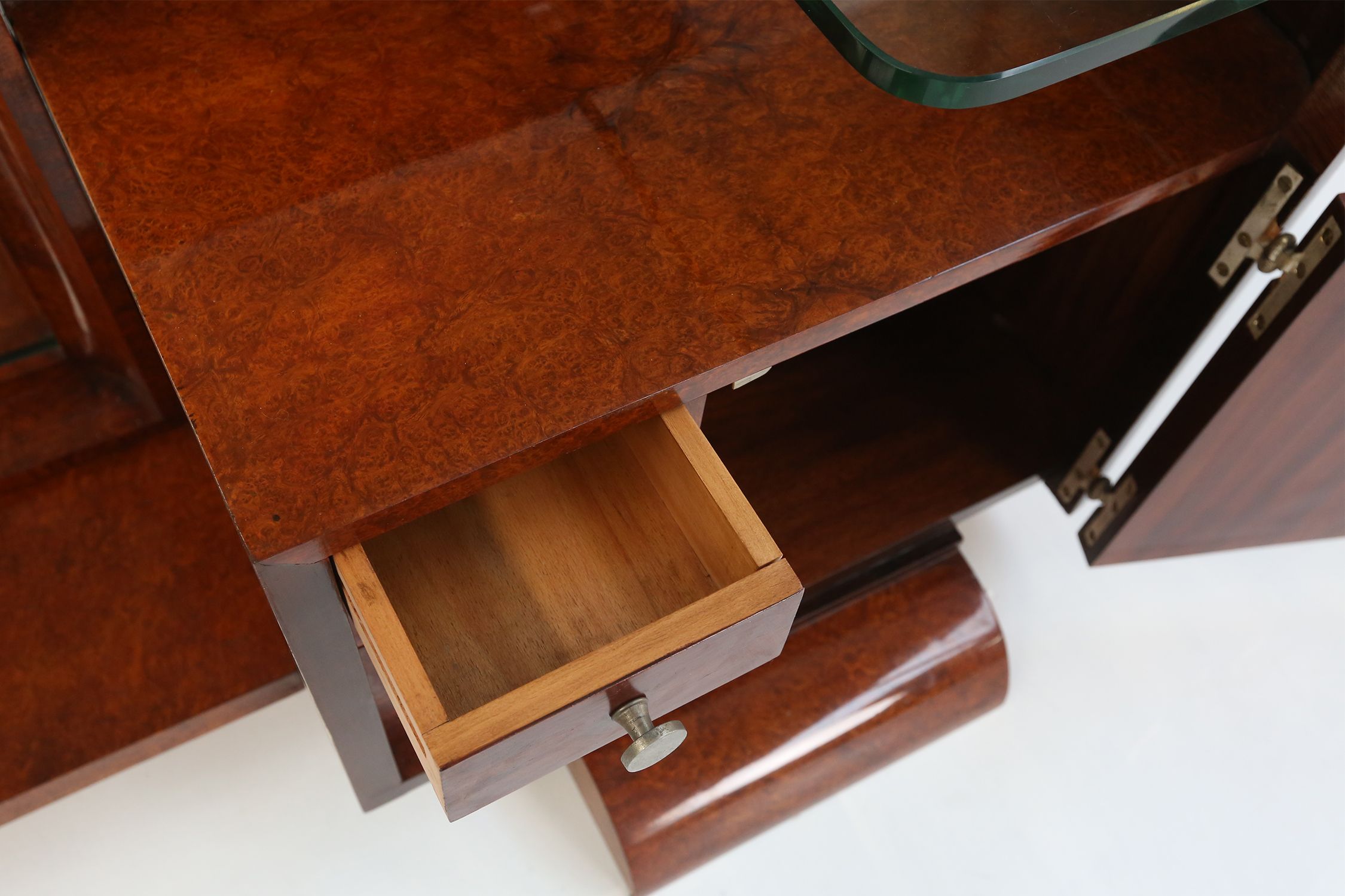 Art Deco Dressing Mirror by De Coene in Walnut Veneer, Belgium 1930sthumbnail